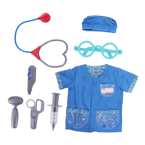 KOMBIUDA 1 Satz Cosplay-Anzug Für Kleidung Für Kinderrollenspiele Rollenspielkostüm Veterinär-Cosplay-kostüm Veterinärkostüme Für Blue Polyester von KOMBIUDA