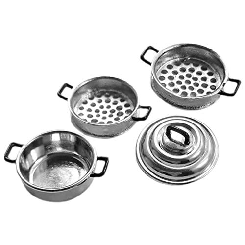 KOMBIUDA 1 Satz Dampfer-Modell Kindersimulationstöpfe Bildungs-Mini-kochgeschirr Mini-Herde Miniaturtöpfe Für Die Küche Dekoratives Mini-kochgeschirr Töpfe Silver Legierung KOMBIUDA 1 Satz Dampfer-Modell Kindersimulationstöpfe Bildungs-Mini-kochgeschirr Mini-Herde Miniaturtöpfe Für Die Küche Dekoratives Mini-kochgeschirr Töpfe Silver Legierung von KOMBIUDA
