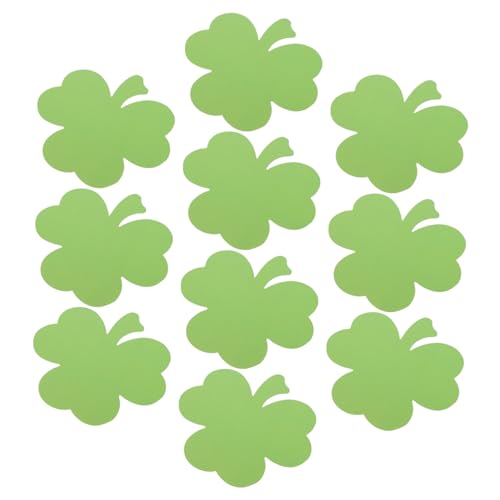 KOMBIUDA 1 Satz Dreiblättriger Papier Ausschnitte Hellgrün mit Klebepunkten Dekoration für Patrick's Day Bastelprojekte Partys und Fotorequisiten von KOMBIUDA