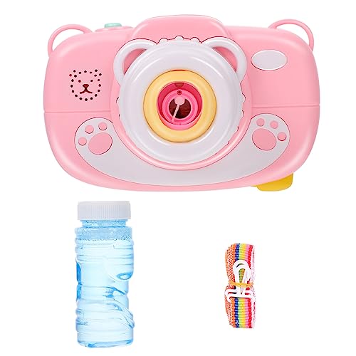 KOMBIUDA 1 Satz Elektrische Blasen Kamera Bubble Machine Elektrischer Seifenblasenhersteller Elektrische Seifenblasenmaschine Rosa Plastik von KOMBIUDA