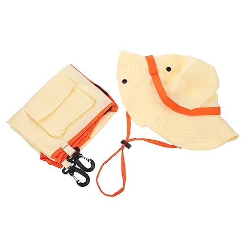 KOMBIUDA 1 Satz Entdeckerkleidung Fernglas Für Kinderspielzeug Kleinkind Babymützen Eulenkostüm Für Bausatz Geode Kappen Sonnenkappe Damen Fänger Außen Visier Orange Polyester von KOMBIUDA