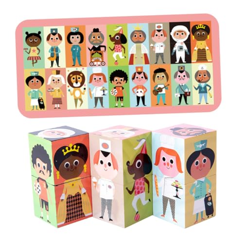 KOMBIUDA 1 Satz Face Changing 's Cube Bausteine bastelset basteln für bastelmaterial für rätselbuch Bunte Blöcke für aus Holzblöcken Papier von KOMBIUDA