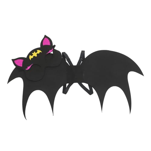 KOMBIUDA Realistisches Maskenset Für Jungen Und Mädchen Halloween-ankleide Gothic-Fledermaus-kostüm von KOMBIUDA