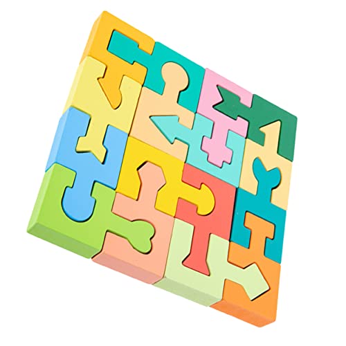 KOMBIUDA 1 Satz Form Passende Blöcke Interaktives Holzformpuzzle Formlernpuzzle Bausteine ​​ Holzpuzzle Blöcke Holzspielzeug Für Hölzern von KOMBIUDA