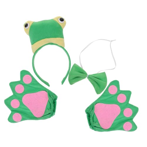 KOMBIUDA Cartoon Tier Stirnband Für Kinder Frosch Kostüm Set Dress up Requisiten Tier Cosplay Zubehör von KOMBIUDA