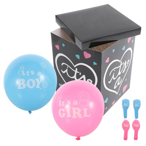 KOMBIUDA Gender-reveal-papierbox Für Babyparty Ballonbox Für Gender-reveal-party Lustiges Design Für Jungen Oder Mädchen von KOMBIUDA