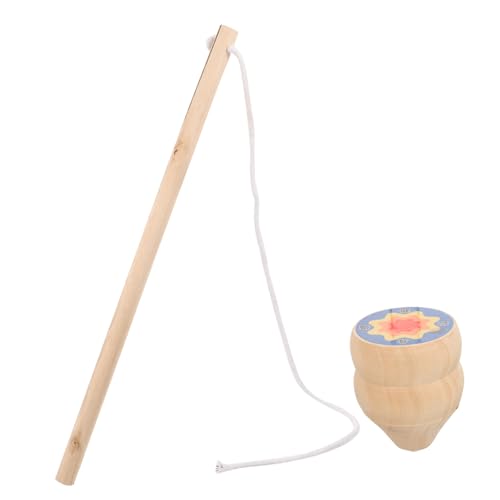 KOMBIUDA Holzkreisel Spielzeug Traditionell Aus Holz Verschleißfest Für Draußen Mit Kreiselspielzeug Basteln Lustig von KOMBIUDA