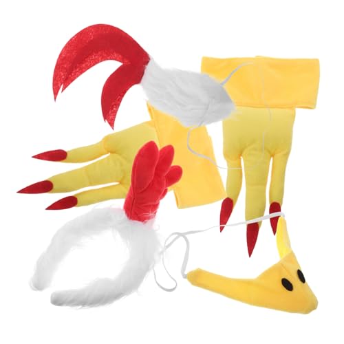 KOMBIUDA Elegantes Hahn-stirnband- -set Für Erwachsene Verkleidungszubehör Für Halloween Karneval Bühnenshows Und Familienfeiern von KOMBIUDA