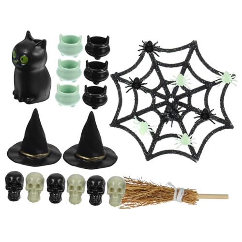 KOMBIUDA 1 Satz Halloween-Puppenhauszubehör Halloween Costume Halloween Kleidung Mini-Hexenmütze- Halloween-Miniaturen für Puppenhaus Halloween-Miniaturbausatz Miniaturkessel KOMBIUDA 1 Satz Halloween-Puppenhauszubehör Halloween Costume Halloween Kleidung Mini-Hexenmütze- Halloween-Miniaturen für Puppenhaus Halloween-Miniaturbausatz Miniaturkessel von KOMBIUDA