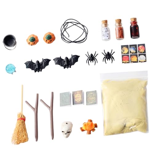 KOMBIUDA 1 Satz Halloween-dekorationsmodell Mini-schädelfiguren Halloween-miniaturen Mini-Halloween-Figuren Puppe Hexenzubehör Miniatur-kürbisfiguren-Ornamente Stoff von KOMBIUDA