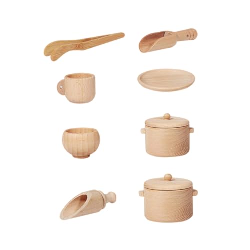 KOMBIUDA 1 Satz Holz Geschirr Set Aus Holzgeschirr Mini-Geschirr- Spielhaus-Tool Kinderspielzeug Tischgeschirr Zum Anfassen Geschirr Küche Hölzern KOMBIUDA 1 Satz Holz Geschirr Set Aus Holzgeschirr Mini-Geschirr- Spielhaus-Tool Kinderspielzeug Tischgeschirr Zum Anfassen Geschirr Küche Hölzern von KOMBIUDA