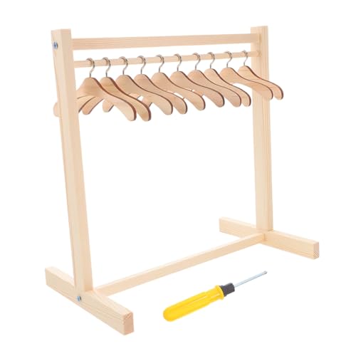 KOMBIUDA 1 Satz Holz Puppenbekleidungsständer Miniatur Kleiderbügel für Puppen Vielseitig Einsetzbare Aufbewahrung für Puppenoutfits Geeignet für Verschiedene Puppengrößen und Stofftiere KOMBIUDA 1 Satz Holz Puppenbekleidungsständer Miniatur Kleiderbügel für Puppen Vielseitig Einsetzbare Aufbewahrung für Puppenoutfits Geeignet für Verschiedene Puppengrößen und Stofftiere von KOMBIUDA