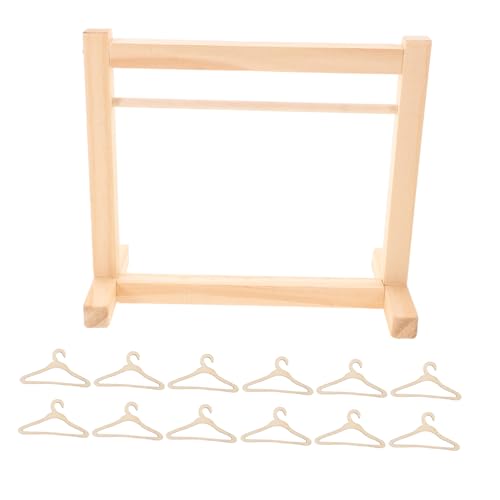 KOMBIUDA 1 Satz Holz Puppenschrank mit Kleiderbügeln Organisierer für Puppenkleidung für Kinderzimmer und Spielbereiche KOMBIUDA 1 Satz Holz Puppenschrank mit Kleiderbügeln Organisierer für Puppenkleidung für Kinderzimmer und Spielbereiche von KOMBIUDA