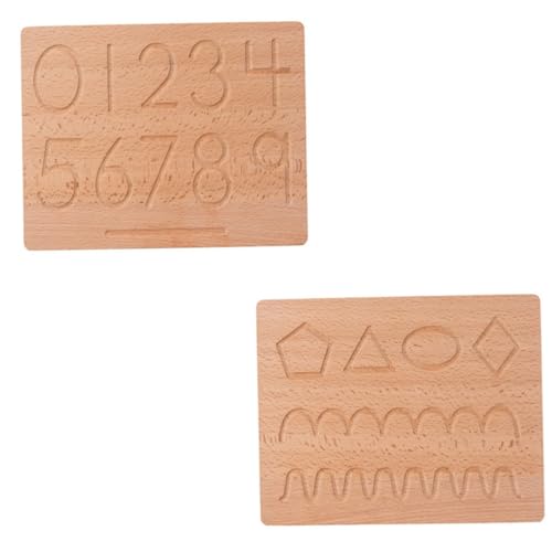 KOMBIUDA 1 Satz Holz Zahlenschreibtafel Kreatives Lernspielzeug für Zeichentafel Frühkindliche Bildungsspielzeuge Holzfarbe von KOMBIUDA
