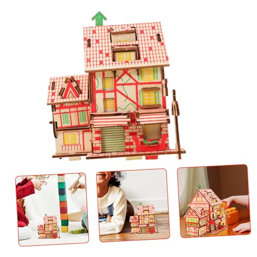 KOMBIUDA 1 Satz Holzpuzzle Windmühlenhaus DIY Holzmodell Puzzle für Kreative Bastler Langlebig und Dekoration oder für Puzzle und Familien KOMBIUDA 1 Satz Holzpuzzle Windmühlenhaus DIY Holzmodell Puzzle für Kreative Bastler Langlebig und Dekoration oder für Puzzle und Familien von KOMBIUDA