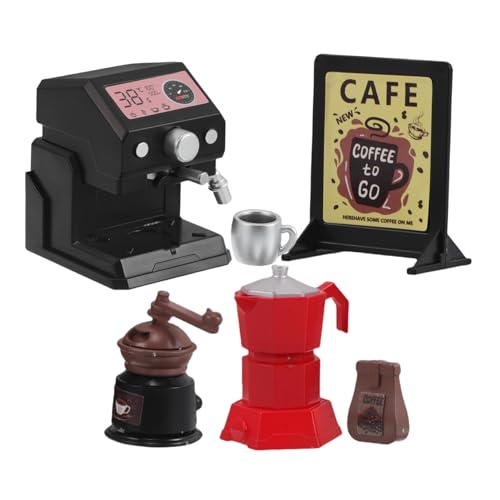 KOMBIUDA 1 Satz Kaffeehaus -Modell Für Kaffeemaschinen Winzige Kaffeemaschine Kaffeemaschine Miniatur-Dekorationen DIY Mini-lebensmittelspielzeug Miniaturcafé Plastik von KOMBIUDA