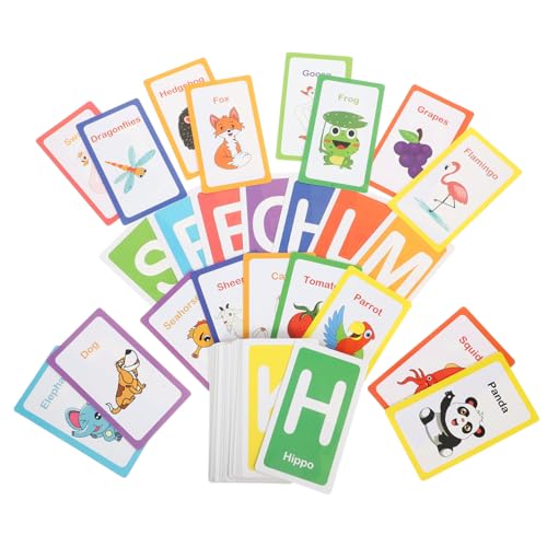 KOMBIUDA 1 Satz Karteikarten zur Früherziehung Babys lehrreich Kleinkinder blinken stickkarten für kindercards Karten für Vorschulkinder Spielkarten Cartoon-Lernkarten Papier KOMBIUDA 1 Satz Karteikarten zur Früherziehung Babys lehrreich Kleinkinder blinken stickkarten für kindercards Karten für Vorschulkinder Spielkarten Cartoon-Lernkarten Papier von KOMBIUDA