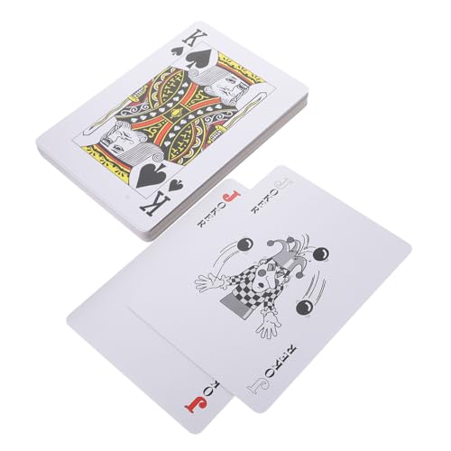 KOMBIUDA 1 Satz Kartenspielen Pokerspielkarten übergroße Spielkarte große Spielkarten unterhaltungsspiele Toys Geschenke Tricks Requisiten Tischspiel-Pokerkarten Riese Schachbrett schmücken von KOMBIUDA