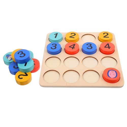 KOMBIUDA 1 Satz Kinderbedarf Sudoku-Spiel Mathe-Sudoku- Sudoku-holzspiel Sudoku- Für Kinderspielzeug Holz Arithmetik-Sudoku Steckbrett Ball-Sudoku Holz von KOMBIUDA