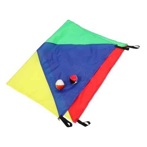 KOMBIUDA Draußen Spielzeug Für Kinder Sensorisches Trainingsspielzeug Regenbogenschirm Mit 4 Aufhängeringen Outdoor-Spielzeug Für Kinder von KOMBIUDA