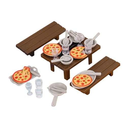 KOMBIUDA Kinderspielzeugküche Miniatur-Grill Puppenhausmöbel-Set Pizza Spielzeug Puppenhaus-zubehör Mini KOMBIUDA Kinderspielzeugküche Miniatur-Grill Puppenhausmöbel-Set Pizza Spielzeug Puppenhaus-zubehör Mini von KOMBIUDA