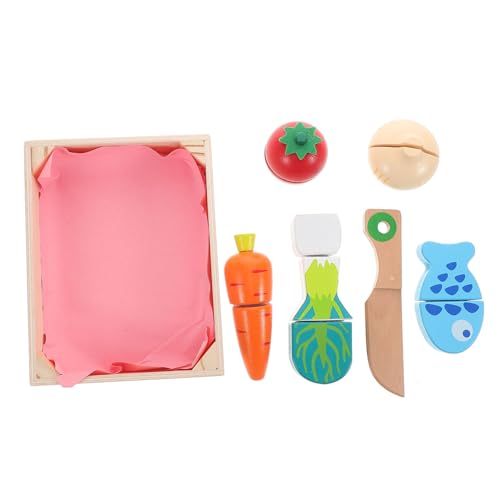 KOMBIUDA 1 Satz Küchenspielzeug aus Holz Essenswerkzeuge Grillanzünder Kinderspielzeug Schneide Lernspielzeug für Schneidespielzeug-Spielset Essen schneiden von KOMBIUDA
