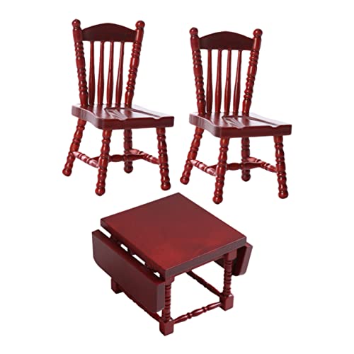 KOMBIUDA 3 Stück Miniatur-küchentisch & Stuhl - Maßstab 1/12 - Hausdekor - Rot Praktisch Elegant KOMBIUDA 3 Stück Miniatur-küchentisch & Stuhl - Maßstab 1/12 - Hausdekor - Rot Praktisch Elegant von KOMBIUDA