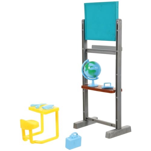 KOMBIUDA 1satz Miniatur Schreibtisch Set Mit Realistischer Tafel Lernspielzeug Für Als Klassenzimmer Deko Und Mini-Haus Zubehör Teiliges Set Für Kreative Gestaltung von KOMBIUDA
