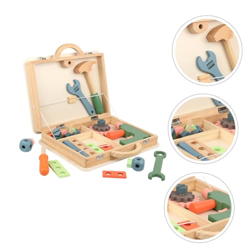 KOMBIUDA 1 Satz Lernspielzeug Aus Holz Werkzeugset Für Simulationswerkzeugschrank Reparaturset Werkzeugkasten Für Rollenspiel-Requisiten Hölzern KOMBIUDA 1 Satz Lernspielzeug Aus Holz Werkzeugset Für Simulationswerkzeugschrank Reparaturset Werkzeugkasten Für Rollenspiel-Requisiten Hölzern von KOMBIUDA