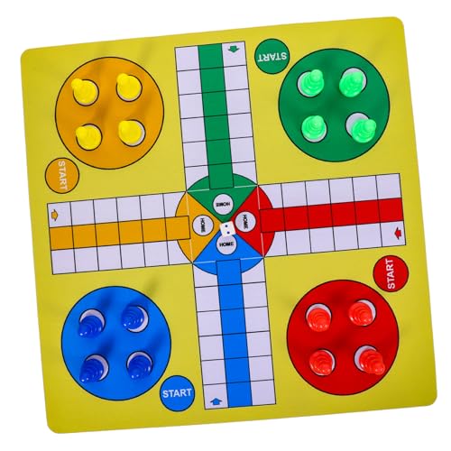 KOMBIUDA 1satz Interaktive Flugschachspielmatte Tragbares Tischspiel Mit Mauspad Ludo-Set Für Partys Familienaktivitäten Und Freizeit Und Leicht Vielseitig Einsetzbar von KOMBIUDA