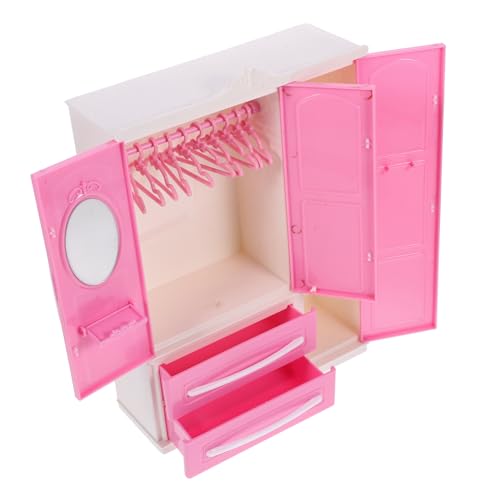 KOMBIUDA 1 Satz Mini-Kleider Schrank für kinderspielzeug Mini-Garderobenzubehör kinderhanger Wardrobe Miniatur-Garderobenmöbel Modell Einer Mini-Hausgarderobe Plastik Rosa KOMBIUDA 1 Satz Mini-Kleider Schrank für kinderspielzeug Mini-Garderobenzubehör kinderhanger Wardrobe Miniatur-Garderobenmöbel Modell Einer Mini-Hausgarderobe Plastik Rosa von KOMBIUDA