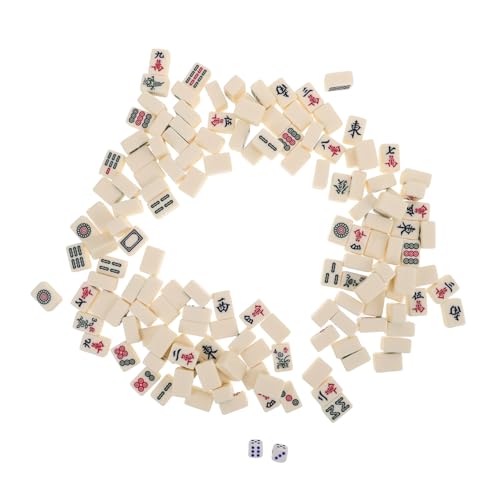 KOMBIUDA 1 Satz Mini Mahjong Set Tragbares Reise Mahjong für Anfänger für Zuhause und Unterwegs für Reisen und Freizeitspiele von KOMBIUDA