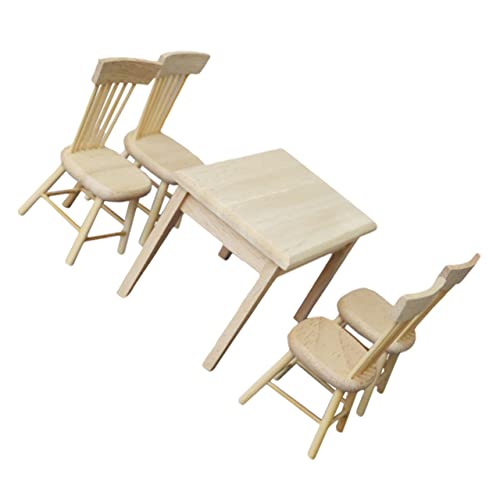 KOMBIUDA Miniaturmöbel-Set Im Maßstab 1:12 Mit Tisch Und Stuhl Für Puppenhaus Dekoration Aus Holzmaterialien Sicher Und Geruchsneutral KOMBIUDA Miniaturmöbel-Set Im Maßstab 1:12 Mit Tisch Und Stuhl Für Puppenhaus Dekoration Aus Holzmaterialien Sicher Und Geruchsneutral von KOMBIUDA