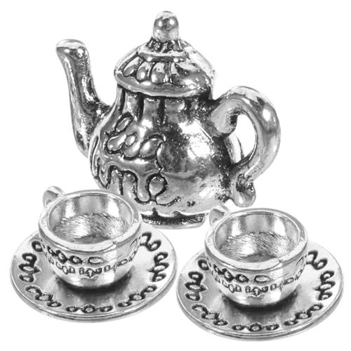 KOMBIUDA 3 Mini Tasse Set Metall Miniatur Wasserkocher Dekorative Küche Teegeschirr KOMBIUDA 3 Mini Tasse Set Metall Miniatur Wasserkocher Dekorative Küche Teegeschirr von KOMBIUDA
