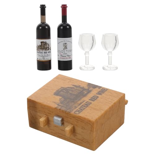 KOMBIUDA Miniatur-puppenhaus-Wein-Set Mit Kelchen Simulations-mini-Modell-zubehör Eleganter Hochfüssiger Kelch Für Miniatur-szenen Und Dekorationen von KOMBIUDA