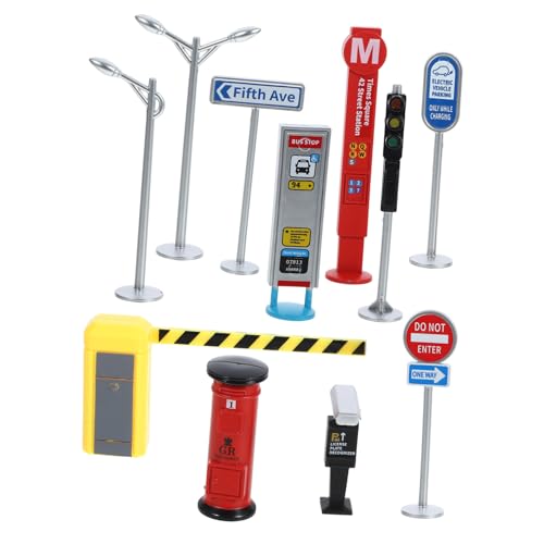 KOMBIUDA 1 Satz Miniatur-Transporteinrichtungen Straßenmatte für Spielzeugautos Straßenschild für verkehrszeichen Pädagogisches Verkehrsspielzeug Verkehrsschild KOMBIUDA 1 Satz Miniatur-Transporteinrichtungen Straßenmatte für Spielzeugautos Straßenschild für verkehrszeichen Pädagogisches Verkehrsspielzeug Verkehrsschild von KOMBIUDA