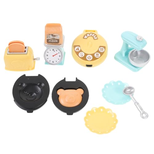KOMBIUDA Kleines Miniatur Puppenhaus Küche Backset Zubehör Miniatur Küchenmodell Mit Realistischem Toaster Und Rührgerät Puppenhaus Zubehör Für Kreative Spielszene Und Dekoration Im Miniaturformat von KOMBIUDA