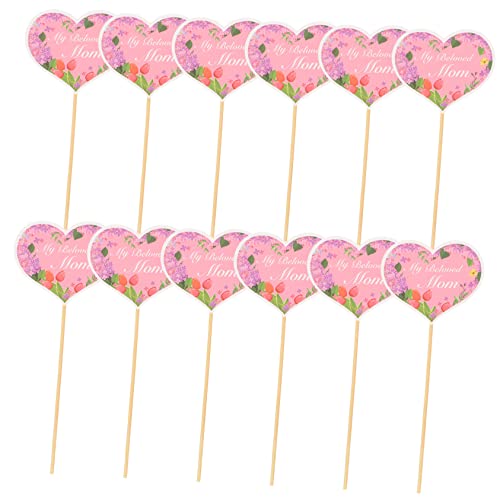 KOMBIUDA 1 Satz Muttertags Kucheneinsätze Happy Birthday Schild Kuchenaufsatz Tropischer Cupcake Aufsatz Kuchenaufsätze Autos Geburtstagsdekorationen Kuchendekor Einlagen 48 Stück von KOMBIUDA
