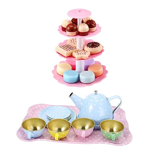 KOMBIUDA 1 Satz Nachmittagstee Tea Set for -Tee-Set Langlebiges Spielhaus-Tee-Set Kinderzimmer-Dekoration Dessert-Turm- Weißblech KOMBIUDA 1 Satz Nachmittagstee Tea Set for -Tee-Set Langlebiges Spielhaus-Tee-Set Kinderzimmer-Dekoration Dessert-Turm- Weißblech von KOMBIUDA