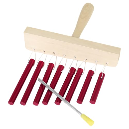 KOMBIUDA 1 Satz Percussion Instrument aus Aluminium Musikalisches Lehrmittel für Handgriff für Musikunterricht und Kreative Rot von KOMBIUDA