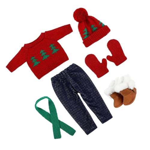 KOMBIUDA Weihnachtspuppen-Outfit 18 Zoll Mini-puppenanzug Baumwolle Jungen- Und Mädchen-Set von KOMBIUDA