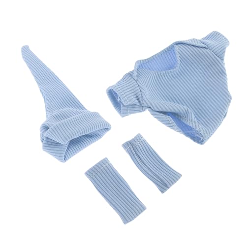 KOMBIUDA 1 Satz Puppen kostüme Kleidung Set Puppen Set puppenkleidung Puppenanzug Puppenbekleidung Babypuppen-Outfit Puppenzubehör Puppen-Outfit-Set Babypuppenschuhe Polyester Sky-Blue von KOMBIUDA