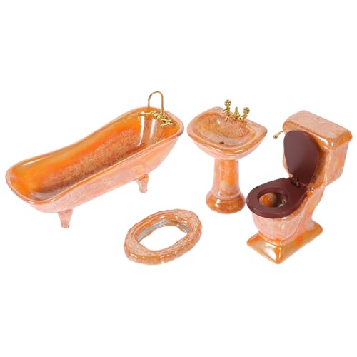 KOMBIUDA 1 Satz Puppenhaus-Badegeschirr für kinderspielzeug badezimmerdekorationen Toys dollhaus Puppenhaus-Duschraummodell Miniatur-Duschraum-Requisite Keramik Orange KOMBIUDA 1 Satz Puppenhaus-Badegeschirr für kinderspielzeug badezimmerdekorationen Toys dollhaus Puppenhaus-Duschraummodell Miniatur-Duschraum-Requisite Keramik Orange von KOMBIUDA