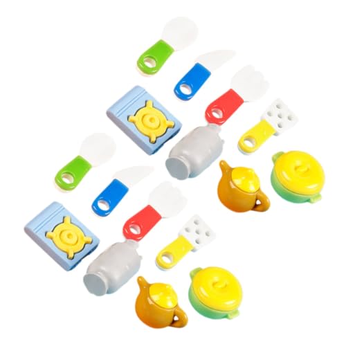 KOMBIUDA 1 Satz Puppenhaus-Küchengeschirr-Set Mini Zubehör spielzeugküche Puppenhaus-Küchenutensilien Puppenhaus-Küchenmodell puppenhaus küche Simulation Kochgeschirr Harz von KOMBIUDA