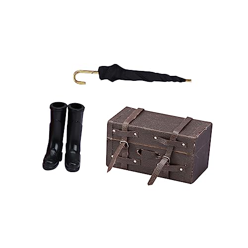 KOMBIUDA 1 Satz Puppenhaus-Modell Valise de Voyage Hauszubehör Mini-Hausregenstiefel Miniatur-Regenstiefel Miniaturen Regenschirm Umbrella Kofferset Koffermodell Modell Regenstiefel Metall KOMBIUDA 1 Satz Puppenhaus-Modell Valise de Voyage Hauszubehör Mini-Hausregenstiefel Miniatur-Regenstiefel Miniaturen Regenschirm Umbrella Kofferset Koffermodell Modell Regenstiefel Metall von KOMBIUDA