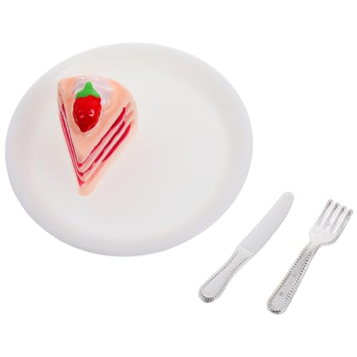KOMBIUDA 1 Satz Puppenhaus-kuchenmodell Essenszubehör Für Puppenhäuser Mini-Food-Requisite Miniatur -lebensmittelspielzeug Mini- -küchenzubehör Mini- -Rollenspiel Mini-Essen Rosa Harz von KOMBIUDA