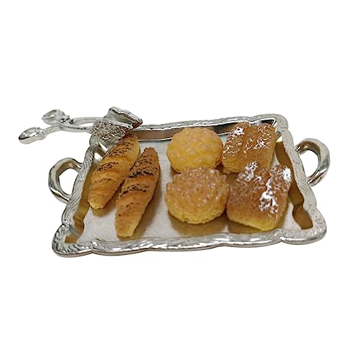 KOMBIUDA 1 Satz Puppenhausbrot für kinderspielzeug geldgeschenke Weihnachten Toys for bescherung Weihnachten Simulationsspielzeug puppenhaus Brot Mini-Essen Legierung von KOMBIUDA