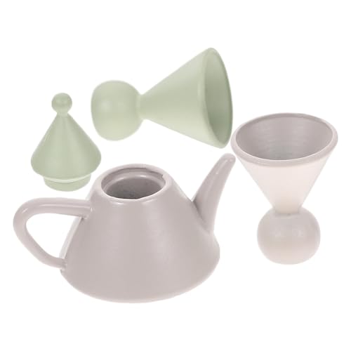 KOMBIUDA 1 Satz Puppenhausverzierung puppenhauszubehör Modellbau Rollenspielset Mini-Wasserkocher Teezubehör Mini-Hausbedarf Mini- Miniaturutensilien Szenenstütze Legierung von KOMBIUDA