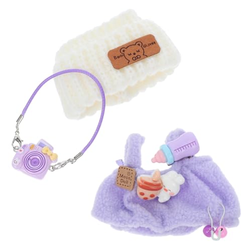 KOMBIUDA 1 Satz Puppenkleidungsset für Puppen Niedliche Plüschpuppen Zubehör mit Latzhose Mütze und Kamera für Kreatives Rollenspiel und Sammeln KOMBIUDA 1 Satz Puppenkleidungsset für Puppen Niedliche Plüschpuppen Zubehör mit Latzhose Mütze und Kamera für Kreatives Rollenspiel und Sammeln von KOMBIUDA