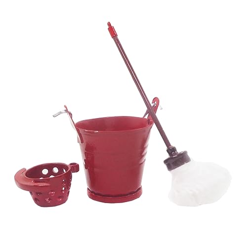 KOMBIUDA 1 Satz Putzeimer Wischmop Fotodekoration Mini-Eimer-mopp-kit Mini-hausbedarf Eimer-Modell Kleines Hauszubehör Puppenhauszubehör Mini-schnallendekor Pädagogisches Plastik KOMBIUDA 1 Satz Putzeimer Wischmop Fotodekoration Mini-Eimer-mopp-kit Mini-hausbedarf Eimer-Modell Kleines Hauszubehör Puppenhauszubehör Mini-schnallendekor Pädagogisches Plastik von KOMBIUDA